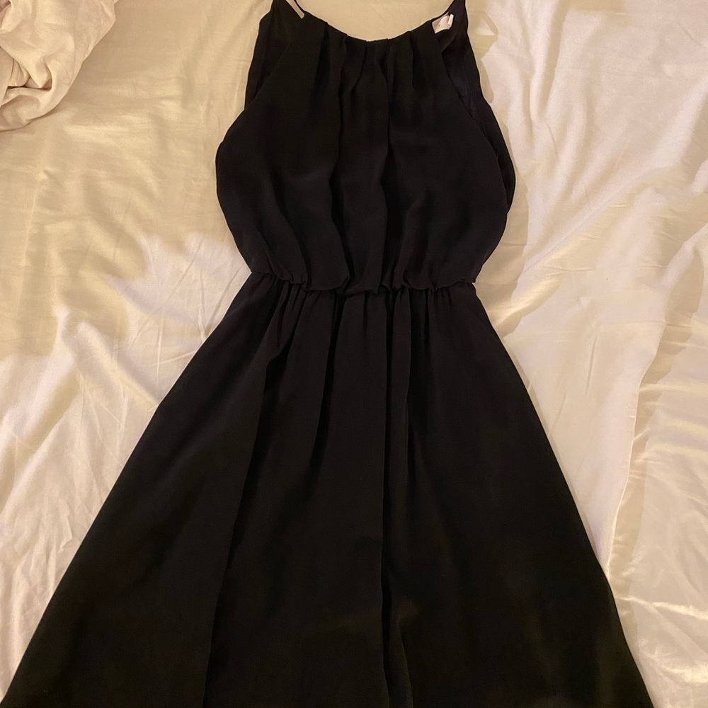 Black formal mini dress